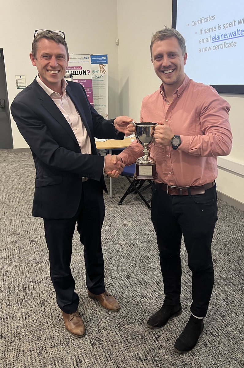 Emma Collins (@emma_collins100) on Twitter photo Fantastic Y&H CST Trainee Day <a href="/MidYorksMESH/">MESH</a>. Great presentations from trainees and inspiring talks from Consultants <a href="/abppc/">Adam Peckham-Cooper</a>, Dr Jeremy Till and Prof Giles Toogood. Congratulations to Tom Hall for winning the #TempletonCup. <a href="/AdamDBarlow/">Adam Barlow</a> <a href="/rwc90/">Rory Clarke</a> <a href="/YH_Trainees/">YH Trainees</a> <a href="/NHSWTE_NEY/">NHSE Workforce, Training and Education - NEY</a> Fantastic Y&H CST Trainee Day <a href="/MidYorksMESH/">MESH</a>. Great presentations from trainees and inspiring talks from Consultants <a href="/abppc/">Adam Peckham-Cooper</a>, Dr Jeremy Till and Prof Giles Toogood. Congratulations to Tom Hall for winning the #TempletonCup. <a href="/AdamDBarlow/">Adam Barlow</a> <a href="/rwc90/">Rory Clarke</a> <a href="/YH_Trainees/">YH Trainees</a> <a href="/NHSWTE_NEY/">NHSE Workforce, Training and Education - NEY</a>