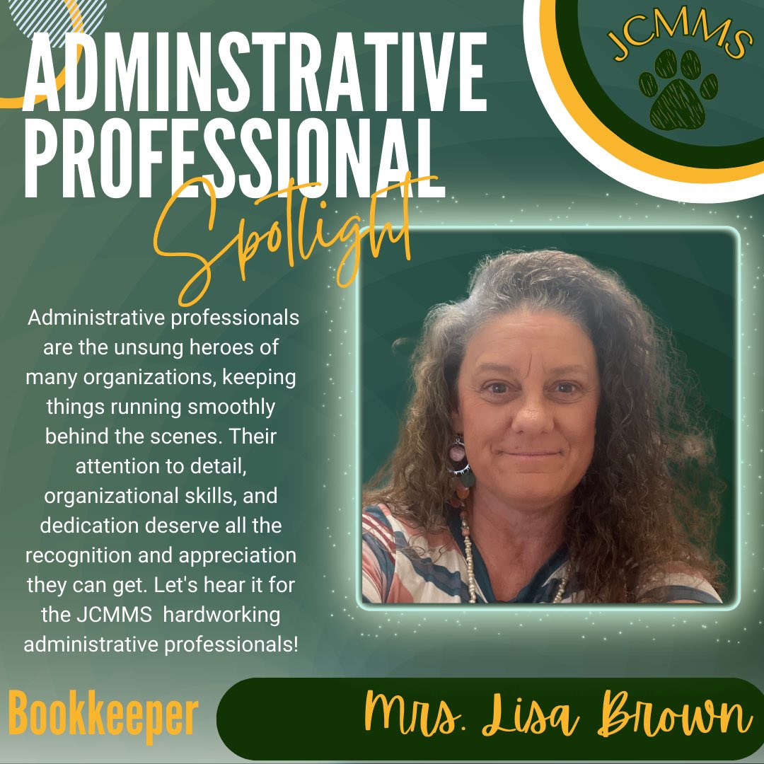 jcmmscougars's tweet photo. We can’t let this day end without celebrating our great Administrative Professionals, Mrs. Smith &amp; Mrs. Brown! Your JCMMS family is very appreciative of your daily efforts to keep our school running smoothly! You ROCK! #jcmms  #CougarPride #administrativeprofessionalsday #jmcss https://t.co/Lb2f9DPcLK