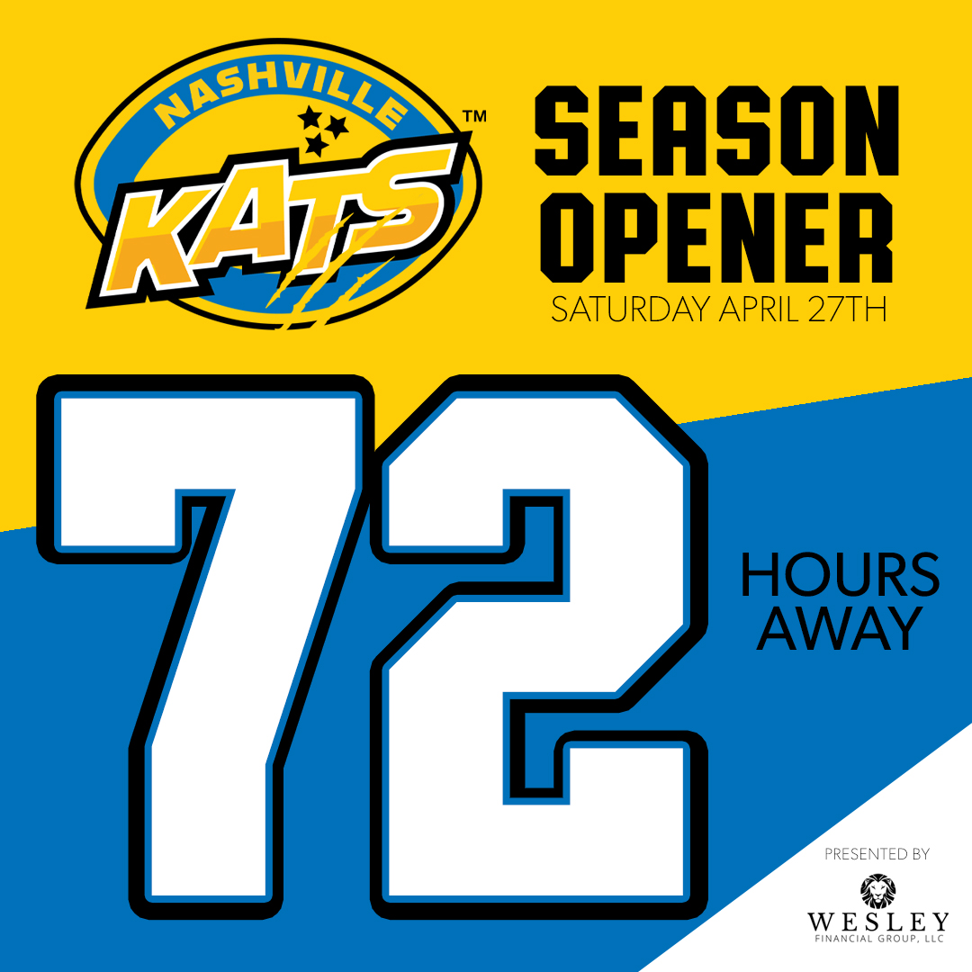 THIS SATURDAY!!! 🚨🚨🚨
Buy your tickets today for this weekend's season opener at Municipal Auditorium.
🟡 Block Party 5:30pm
🟡 PreGame 7:00pm
🟡 Kick Off 7:30pm
thenashvillekats.com