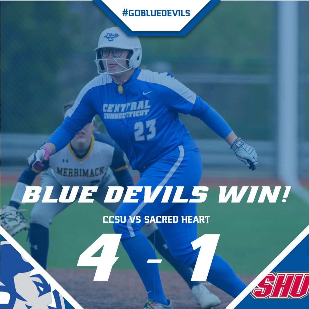 CCSU Blue Devils (@ccsubluedevils) on Twitter photo 🥎RECAP
<a href="/CCSUsoftball/">CCSU Softball</a> 4, SHU 1
🥎Whittaker: 7.0IP, 3H, 1R, 6K
🥎Stringer: (3-4), 2 RBIs, HR💣
🥎Lawton: Solo HR💣
📰 🔗tinyurl.com/52ebkj6t
⏭Blue Devils are back on the road tomorrow at UAlbany for a 2:00 game!
#GoBlueDevils | #NECSB 🥎RECAP
<a href="/CCSUsoftball/">CCSU Softball</a> 4, SHU 1
🥎Whittaker: 7.0IP, 3H, 1R, 6K
🥎Stringer: (3-4), 2 RBIs, HR💣
🥎Lawton: Solo HR💣
📰 🔗tinyurl.com/52ebkj6t
⏭Blue Devils are back on the road tomorrow at UAlbany for a 2:00 game!
#GoBlueDevils | #NECSB