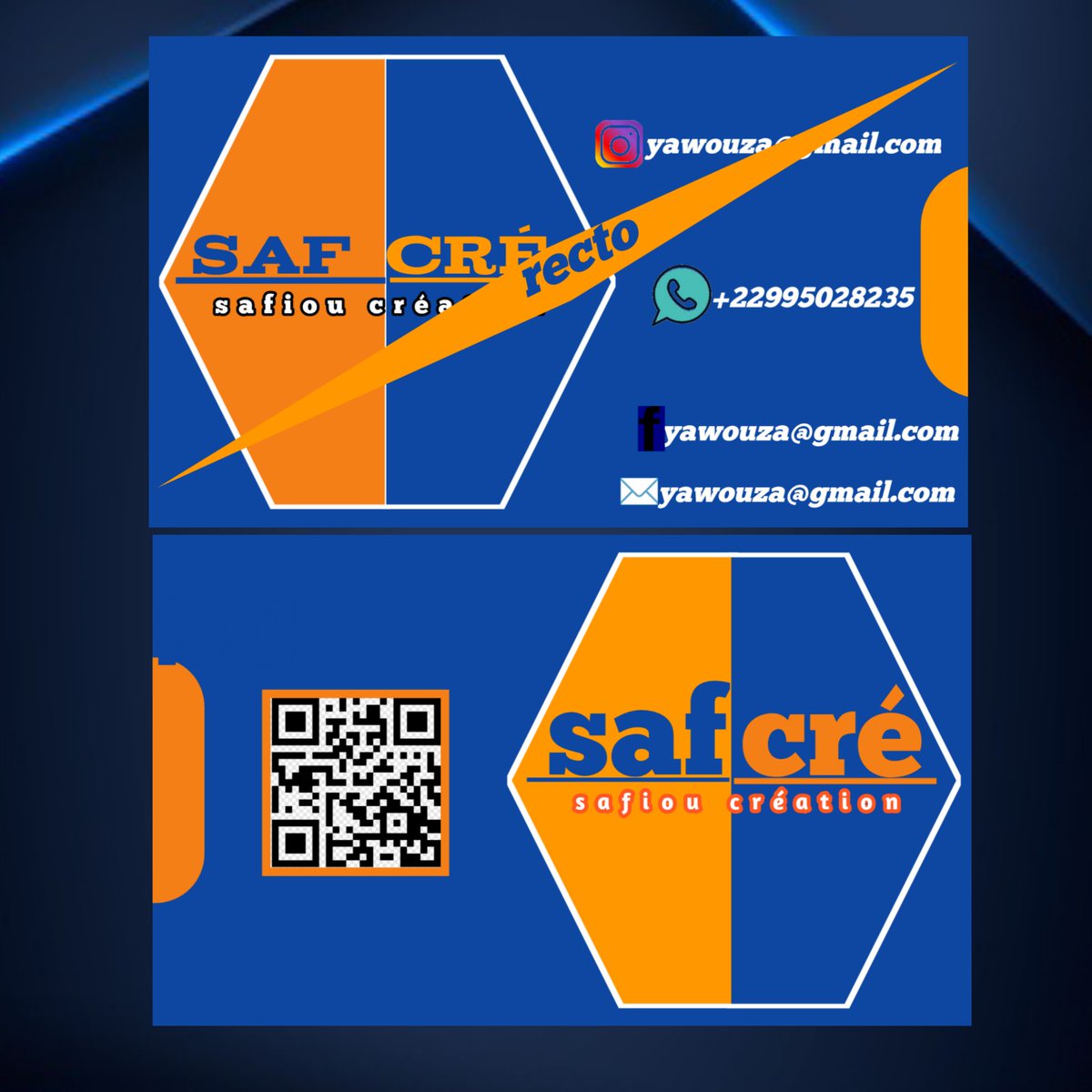 Safioy1's tweet photo. Un exemple d'une carte de visite recto verso https://t.co/WJ8ie3pS1h