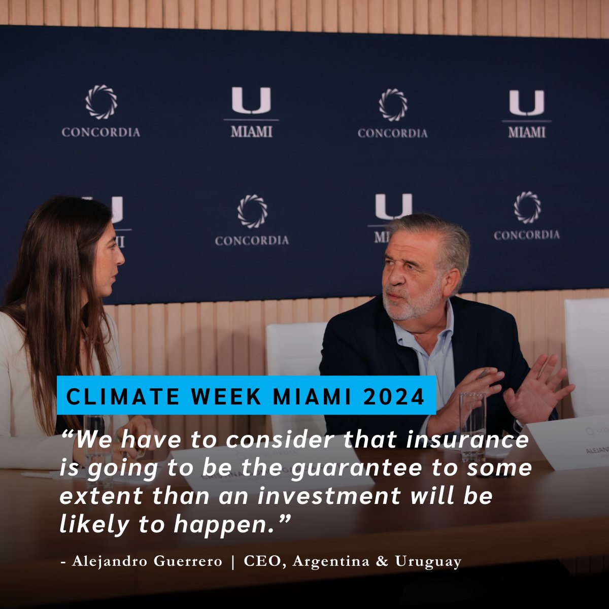 Yesterday, Christina Gómez Garcia-Reyes and our CEO for Argentina and Uruguay, Alejandro Guerrero, discussed leveraging financial instruments for robust climate solutions at Climate Week Miami. m.youtube.com/watch?v=wgOeZd…