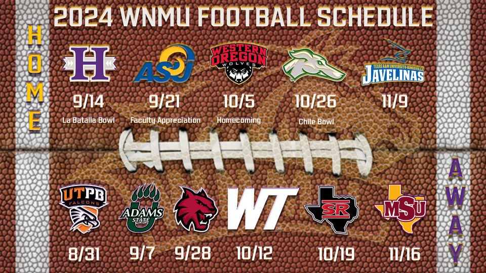 Introducing Your 2024 Mustang Football Schedule🎥🐴 #RareBreed #WNMU