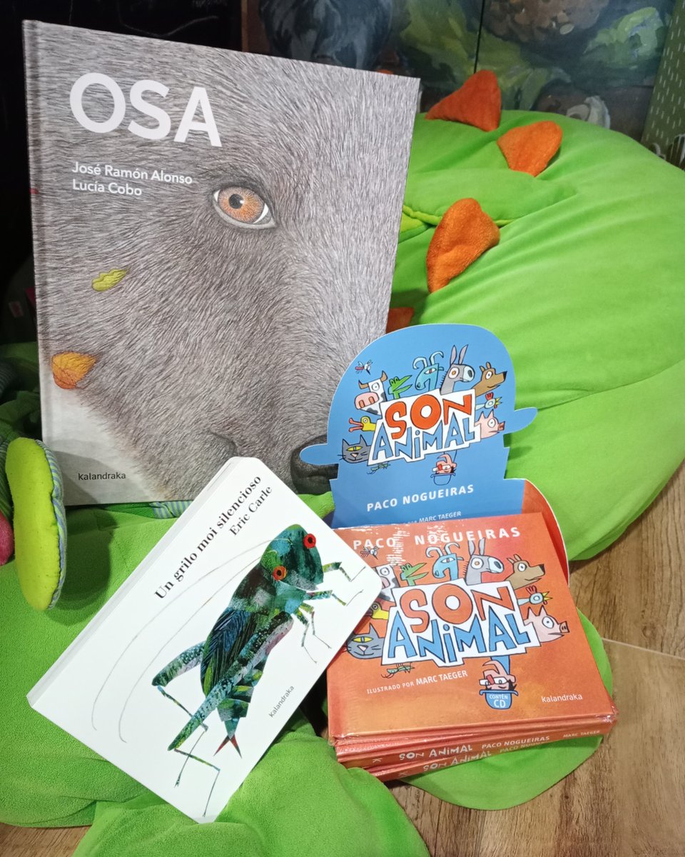 Kalandraka segue publicando libros orixinais e divertidos 😍😉 'Osa', 'Son animal' e 'Un grilo moi silencioso' acaban de chegar para sacar un sorriso aos peques da casa  🤭🥰🥰🥰