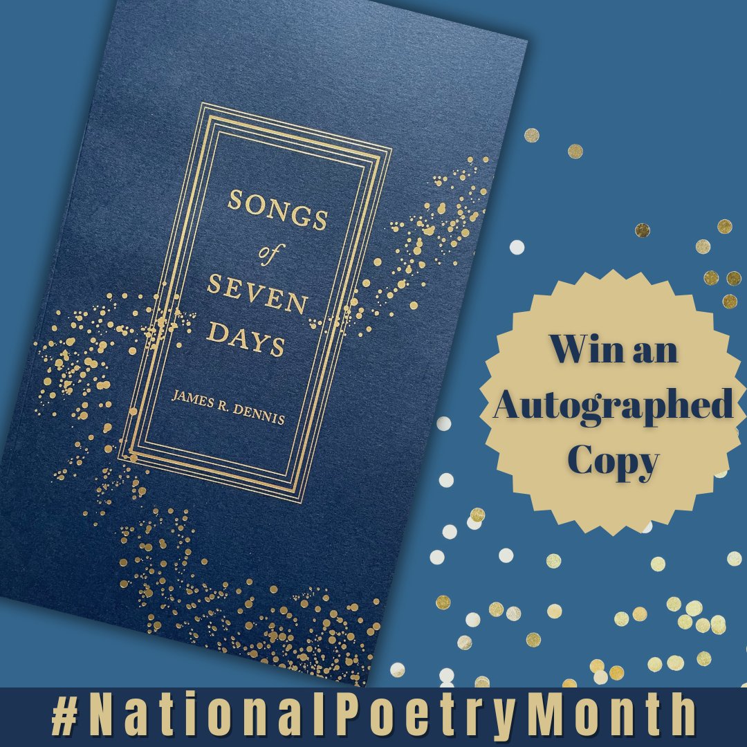 It's #NationalPoetryMonth & I highly recommend #TexasPoet James R. Dennis's latest collection, SONGS OF SEVEN DAYS (@materialmediaSA). Enter to #Win your autographed copy before 5/1/2024
#LoneStarLit #PoetryLovers #Poetry 
rafflecopter.com/rafl/display/1…