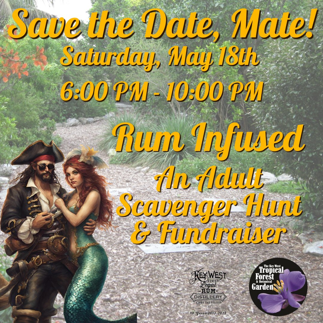 Rum, dinner, music, pirates, mermaids ... and more rum! Registration will open for this "FUNdraiser" for field trips in a few days. Give every student 5-12 in Monroe County the opportunity to visit the KWBG. 100% of the proceeds will be used for bus transportation.