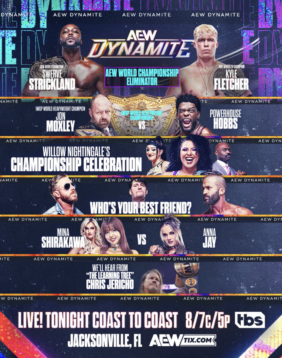 #AEWDynamite is gonna be insane tonight! Tune in to TBS tonight at 8/7c!! @AEW