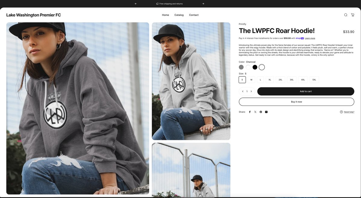 PremierLake's tweet photo. Countdown to the new LWPFC Store opening on May 1. Roar Hoodie is one of our coolest pieces of player and fan gear. @psplsoccer @USClubSoccer https://t.co/65zFXMBFl6