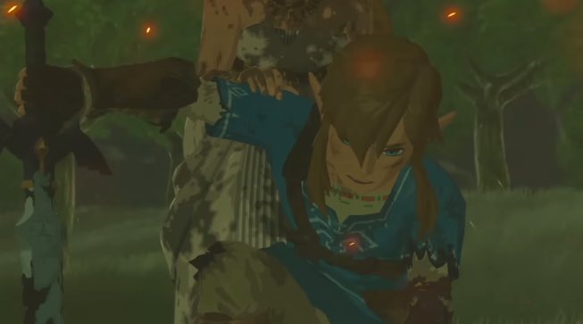 uukhanu's tweet image. the way link kept getting back up until he knew for sure that zelda would be safe, and when he finally sees her sealing power unlock, he lets himself rest