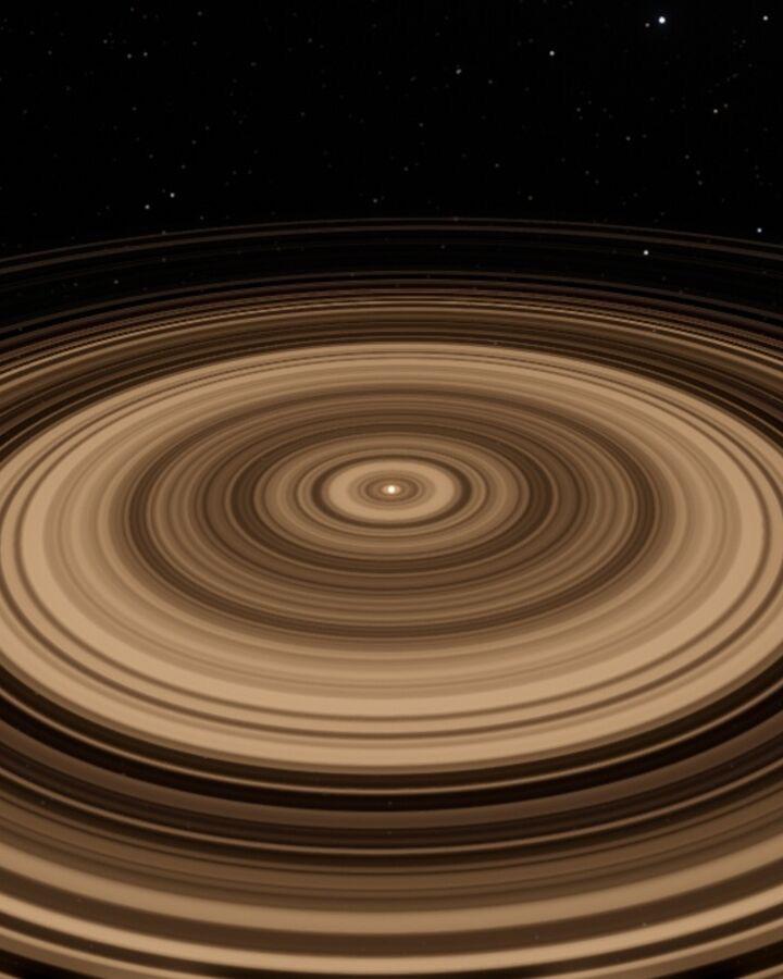 This is J1407b. The planet with the largest Known ring system.