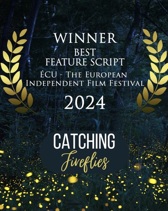 Catching Fireflies continues to awe me in its ability to captivate people in the screenwriting landscape. Thank you @ecufilmfestival for this prestigious award for BEST SCREENPLAY in your festival 2024 in Paris. #bethedifference  #homelessness