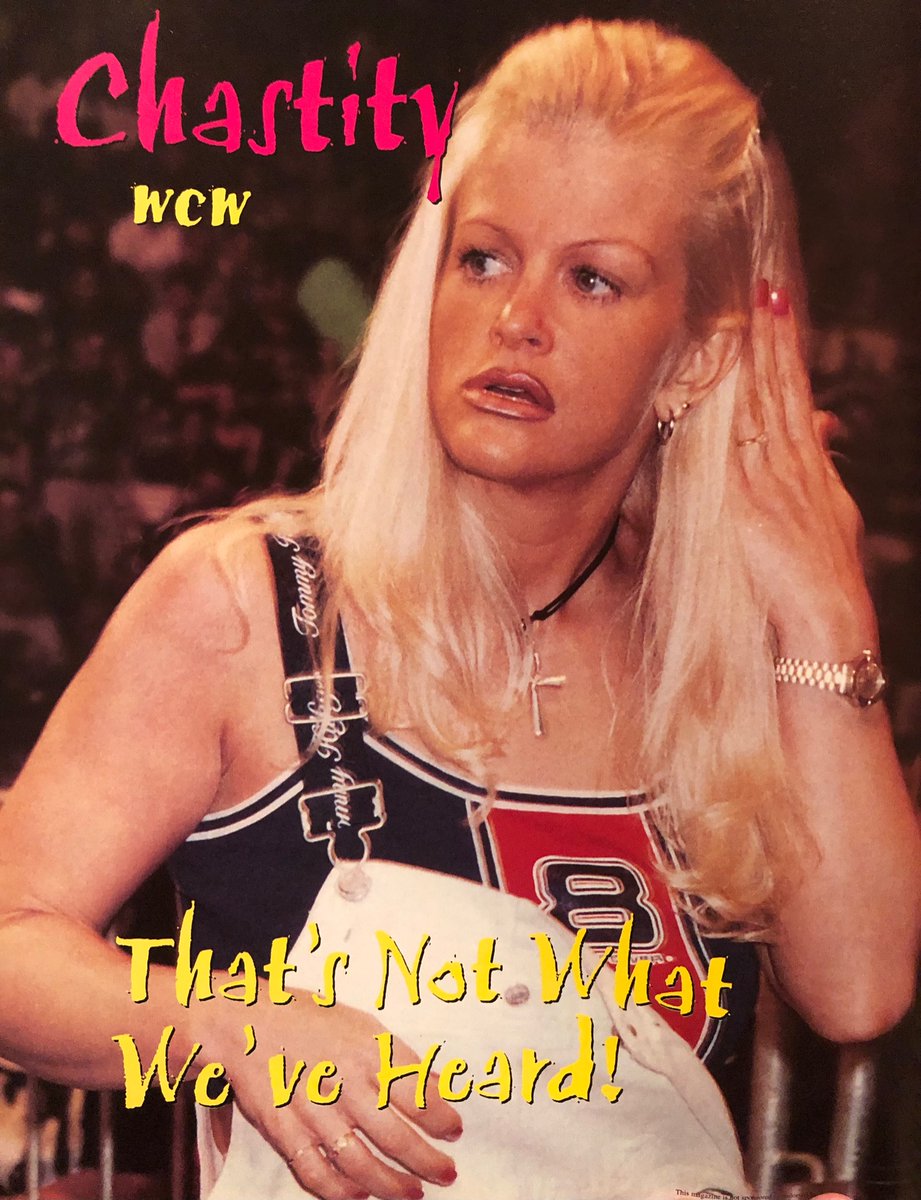 Chastity from WOW magazine issue 8

#chastity #wcw #ecw #wrestling #womenofwrestling #attitudeera #classicwrestling #90swrestling #wowmagazine #worldofwrestlingmagazine #bwo