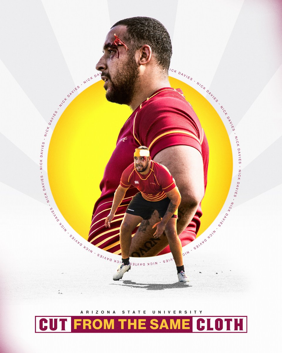 “I'm really proud of the legacy that I've created here at Arizona State. And I'm excited to come back and watch the boys play.' Read up on Nick Davies, a Marine Veteran, rugby player, and @WPCareySchool Grad! 🔗 bit.ly/CutFromTheSame… #ForksUp /// #O2V