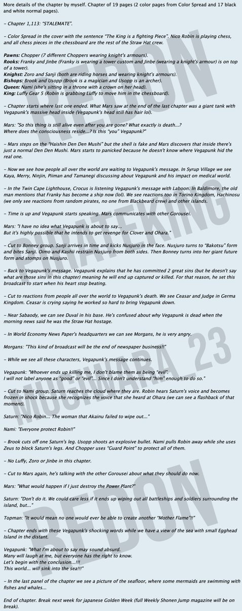 #OPSPOILERS #ONEPIECE1113

Full summary for onepiece 1113 

 (via : @Mugiwara_23 )