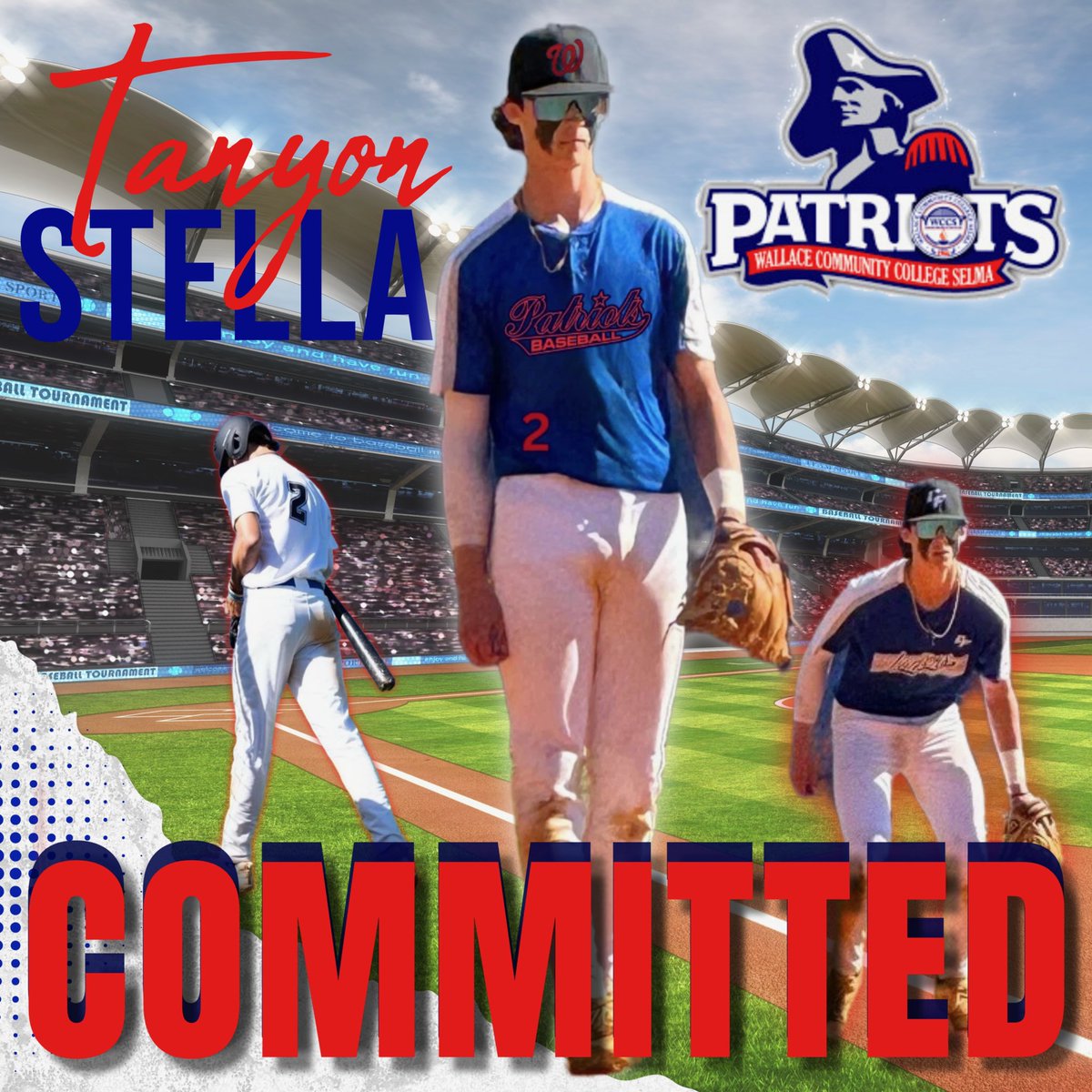 Tanyon Stella (@tanyonstella) on Twitter photo Excited and blessed to announce I committed to play baseball at Wallace Community College Selma next year! I would like to thank God first! Nothing would be possible without him! Thank you to my family and coaches who’ve helped along the way!
<a href="/WCCSPATSBB/">Wallace Patriots Baseball</a> <a href="/CFCASports/">Lancer Athletics</a> Excited and blessed to announce I committed to play baseball at Wallace Community College Selma next year! I would like to thank God first! Nothing would be possible without him! Thank you to my family and coaches who’ve helped along the way!
<a href="/WCCSPATSBB/">Wallace Patriots Baseball</a> <a href="/CFCASports/">Lancer Athletics</a>