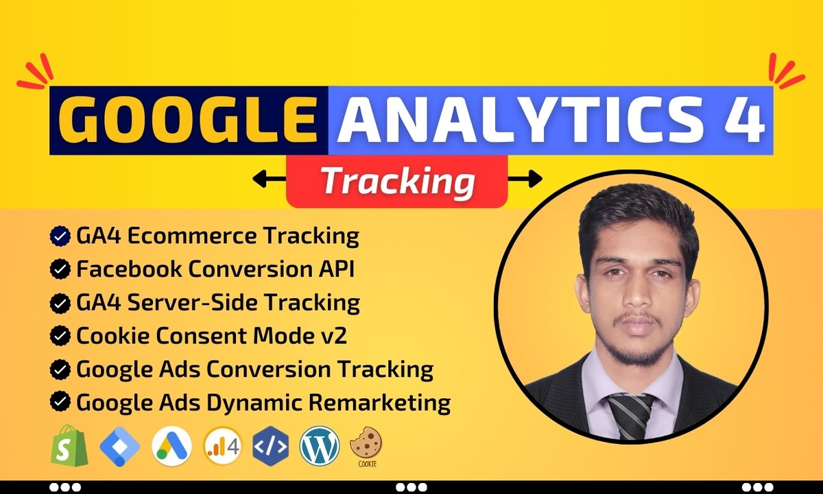 Google Analytics 4 (GA4) ecommerce tracking is essential for online businesses for these reasons:
Check out my fiverr gig: fiverr.com/s/E8ZLp7

#ga4 #gtm #googleanalytics4 #googletagmanager #ecommercetracking #ga4serversidetracking #ga4ecommercetracking #conversiontracking