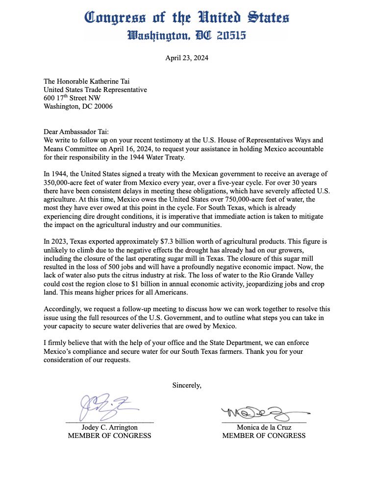 Read my letter with @RepMonicaDLC to United States Trade Representative @AmbassadorTai here: