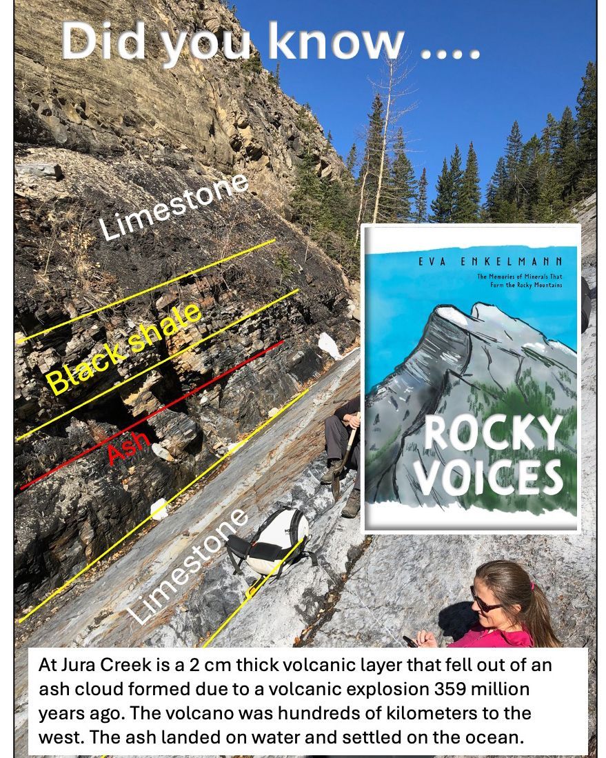 Eva Enkelmann (@geoenkelmann) on Twitter photo Looking for an early season outing with some geological exploration? Jura Creek is a great location. Find the ancient volcanic rocks. Pick up a copy of #RockyVoices at the Museum or book store <a href="/TownofCanmore/">Town of Canmore</a> <a href="/Banff_Town/">Banff Town</a> or online buff.ly/41HBuqk Looking for an early season outing with some geological exploration? Jura Creek is a great location. Find the ancient volcanic rocks. Pick up a copy of #RockyVoices at the Museum or book store <a href="/TownofCanmore/">Town of Canmore</a> <a href="/Banff_Town/">Banff Town</a> or online buff.ly/41HBuqk