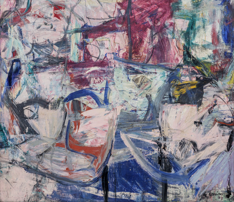 On what would be his 120th birthday, we're celebrating Abstract Expressionist Willem de Kooning, whose painting 'Saturday Night' (1956) in our permanent collection is currently on view in the Kemper Gallery.