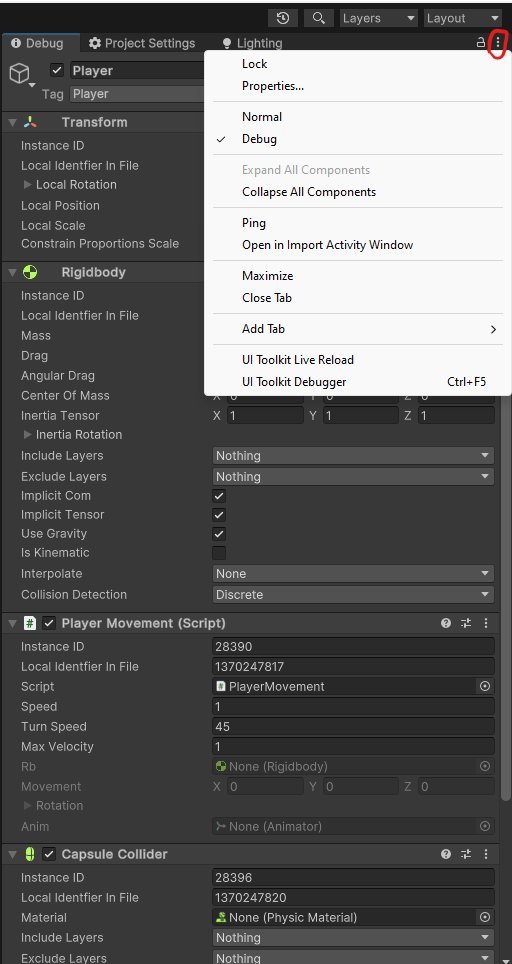 ElenaImagineer's tweet image. #Unitytips ⇩⇩⇩ 🤓
¿Sabéis que Unity tiene un Debug Mode para ver variables privadas y otros datos en el inspector?
#gamedev #indiedev