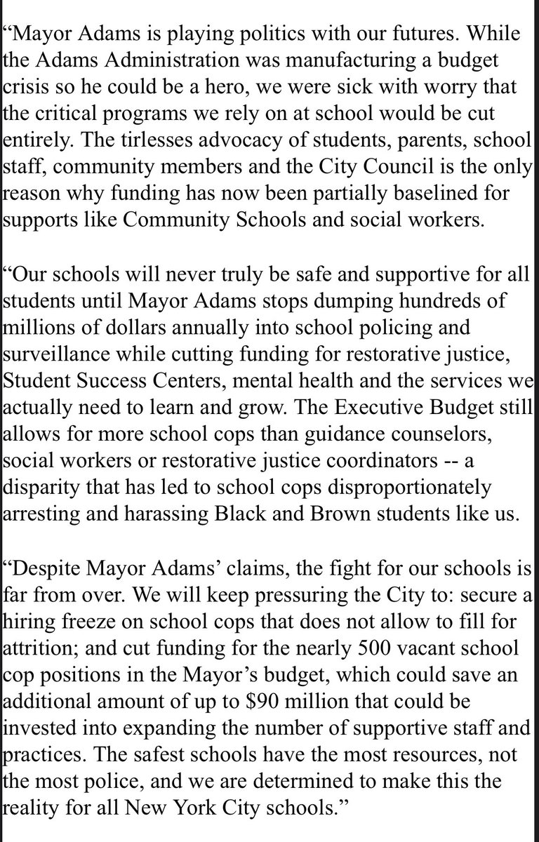 Our reaction to @NYCMayor’s Executive Budget: