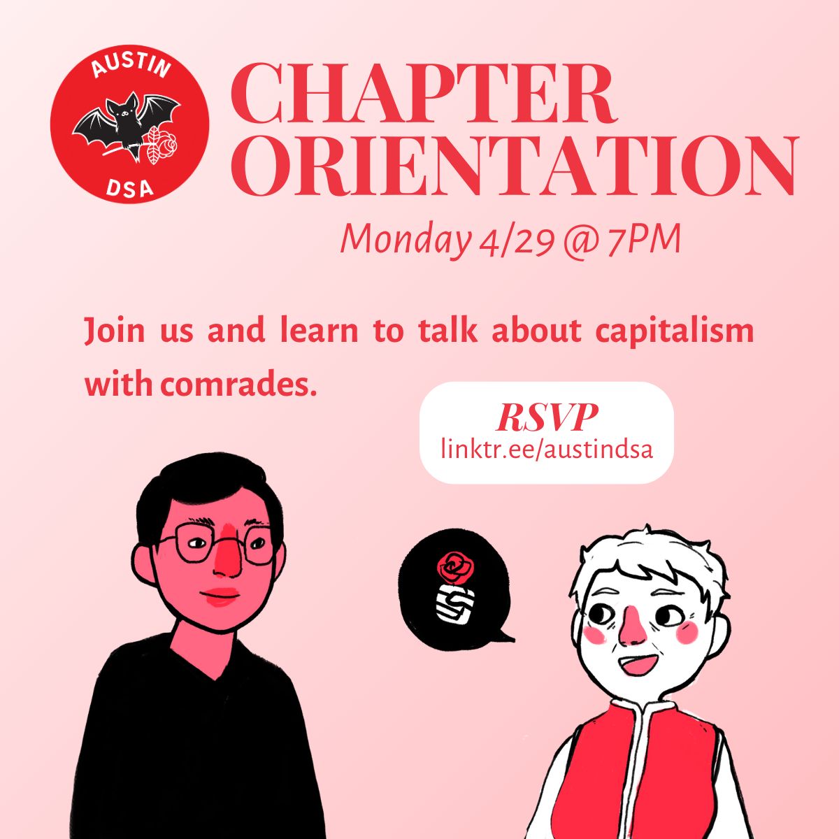 Chapter Orientation is Monday 4/29 @ 7PM! We'll provide an overview of our chapter and talk to a few committee leaders & find some simple ways to get involved. This meeting will be hybrid, so you can attend via Zoom or in-person: buff.ly/3WguOR2