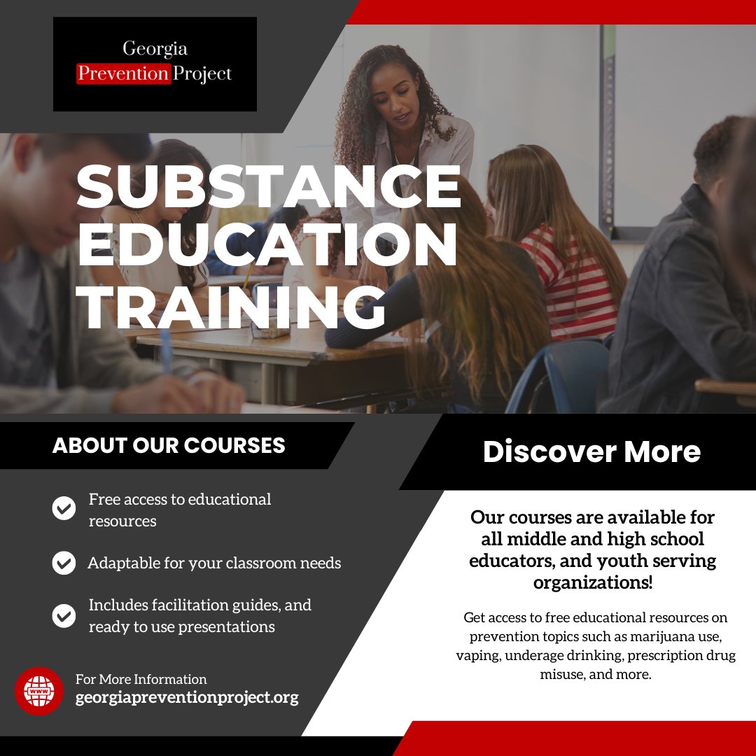 Get access to our free classroom resources that can help you discuss substance use with your youth! Check out our website to learn more or contact us today to schedule a SET Training.

#Prevention