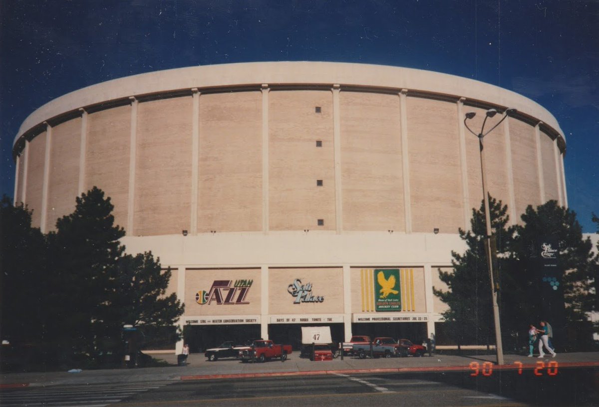 The old Salt Palace in SLC. First place I saw an #NBA game and also pro hockey (Salt Lake Golden Eagles ... still my name choice for the new NHL team in Utah). Post of pic of venue for your first 'pro sports' event.