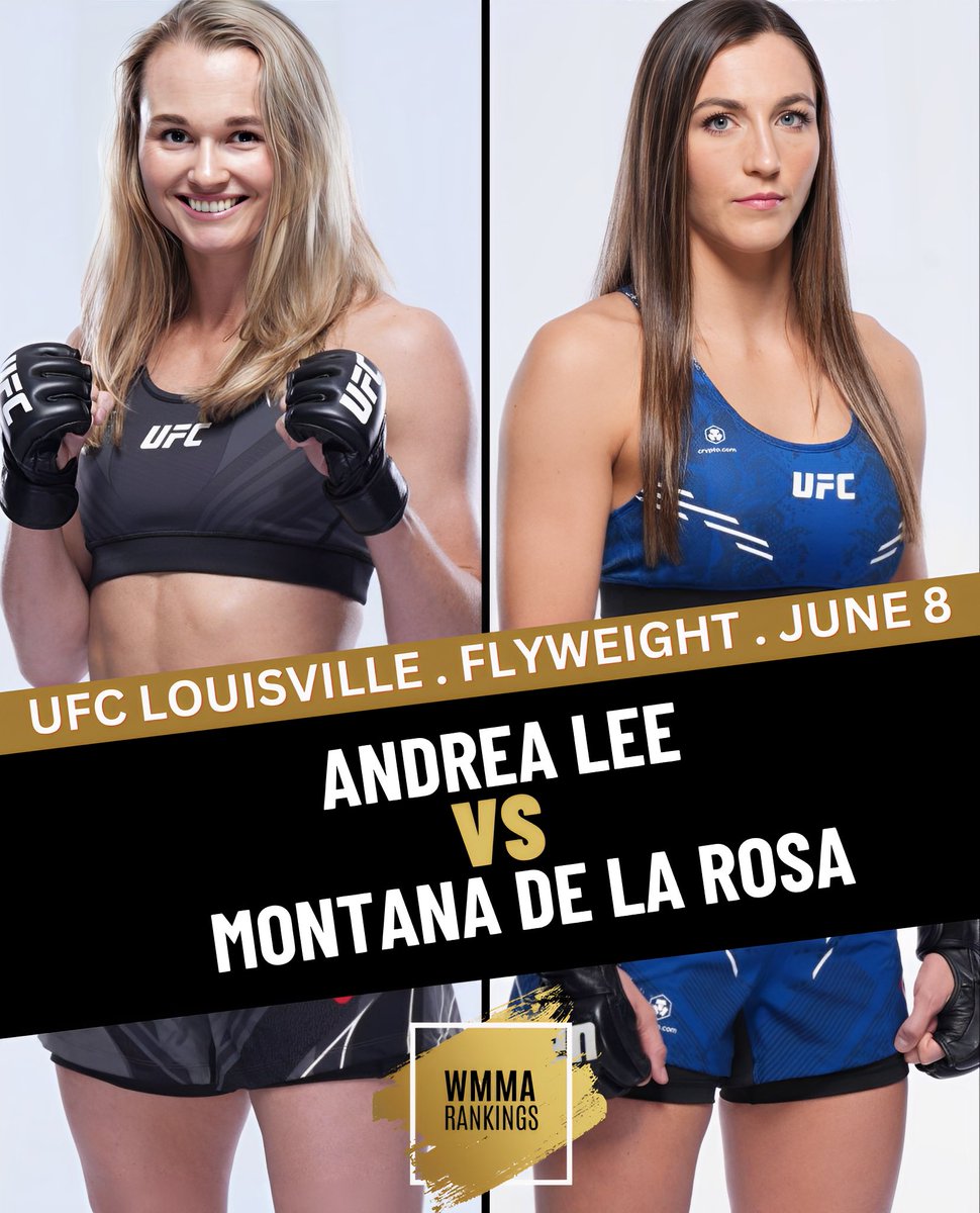 🚨 𝐅𝐢𝐠𝐡𝐭 𝐀𝐧𝐧𝐨𝐮𝐧𝐜𝐞𝐦𝐞𝐧𝐭: An all-American flyweight clash is on the cards as 🇺🇸 Andrea Lee squares off against 🇺🇸 Montana De La Rosa at #UFCLouisville on June 8! 🔥 #WMMA #UFC