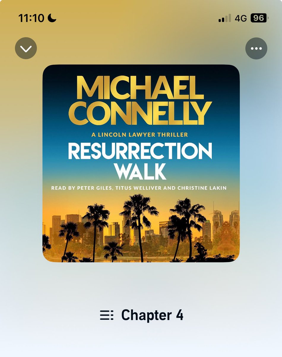 Such a treat having the latest Michael Connelly Bosch book on @audibleuk with @welliver_titus back as Bosch @Connellybooks - thanks 🙏 👍😊