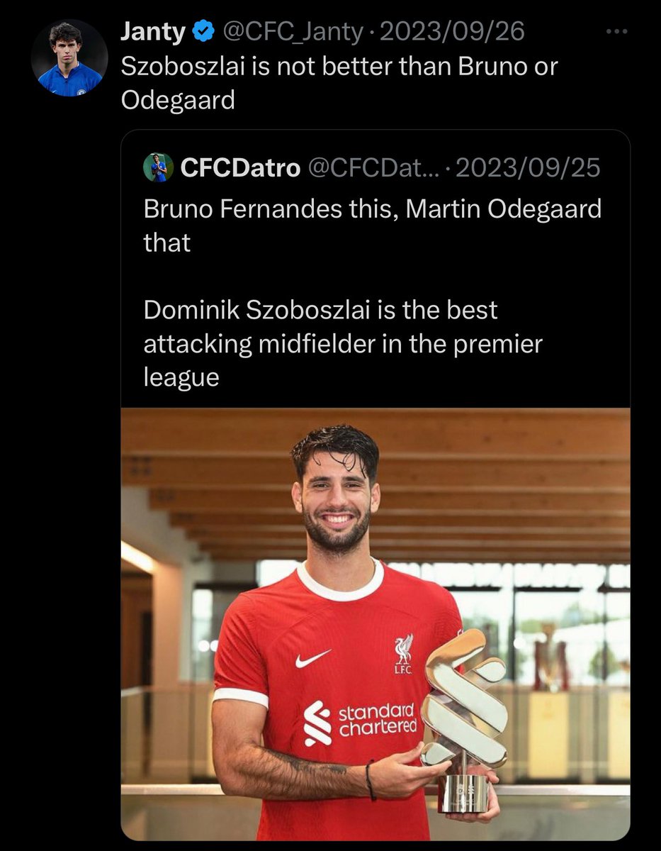 Szoboszlai should never be compared to Bruno Fernandes and Odegaard ever again.