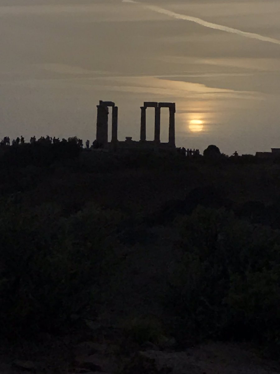 Probably my 5th time to Athens, first chance of actually doing some exploring. Landed today & after taking tram to my hostel, booked a sunset bus trip to see Temple of Poseidon along the water. Great 1st day! #travel #Greece #poseidon #historic @VisitGreecegr