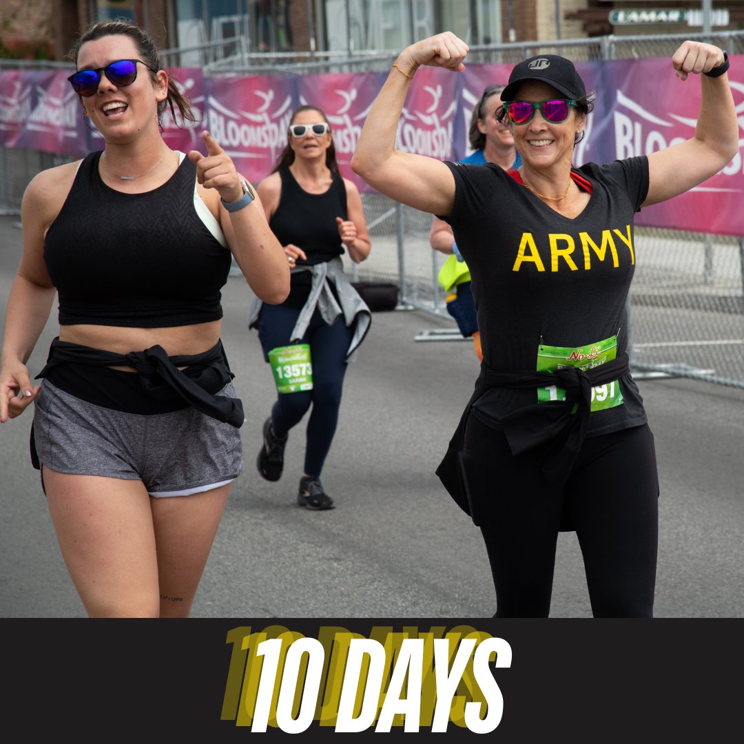 The countdown is on! Only 10 days to go before Bloomsday. If you've not signed up yet, better lace up those running shoes and sprint to the registration! bloomsdayrun.org/#bloomsdayrun 
#spokanewashington #runwithus #pnwrunner #walkwithus