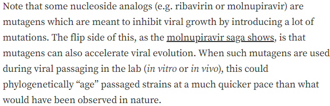 @ydeigin @VeritasVincit5 @slatestarcodex So now you think the lab purposefully mutated the virus, and that happened to make the FCS out of frame?

Is this part of your new theory where they used molnupiravir?