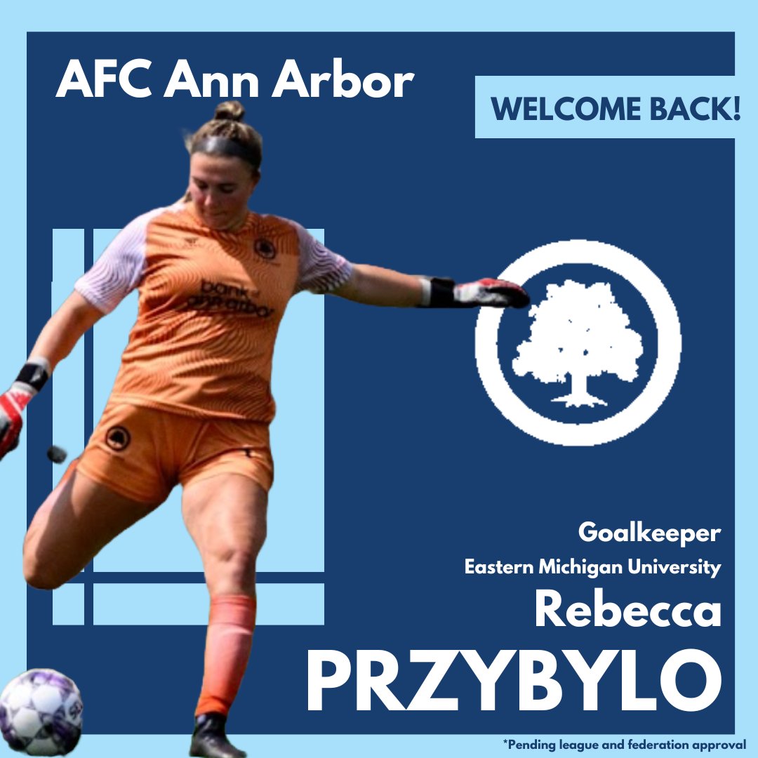 🌳𝐖𝐞𝐥𝐜𝐨𝐦𝐞 𝐛𝐚𝐜𝐤, 𝐭𝐡𝐞 𝐌𝐢𝐠𝐡𝐭𝐲 𝐎𝐚𝐤𝐬!🌳
We are thrilled to announce another round of returning players, Luke Sowerby (D) and Rebecca Przybylo <a href="/Cceltic39/">Rebecca Przybylo</a>  (GK)!

Help us welcome Luke and Rebecca back to Ann Arbor!

#AFCAAFAmily #COYMO