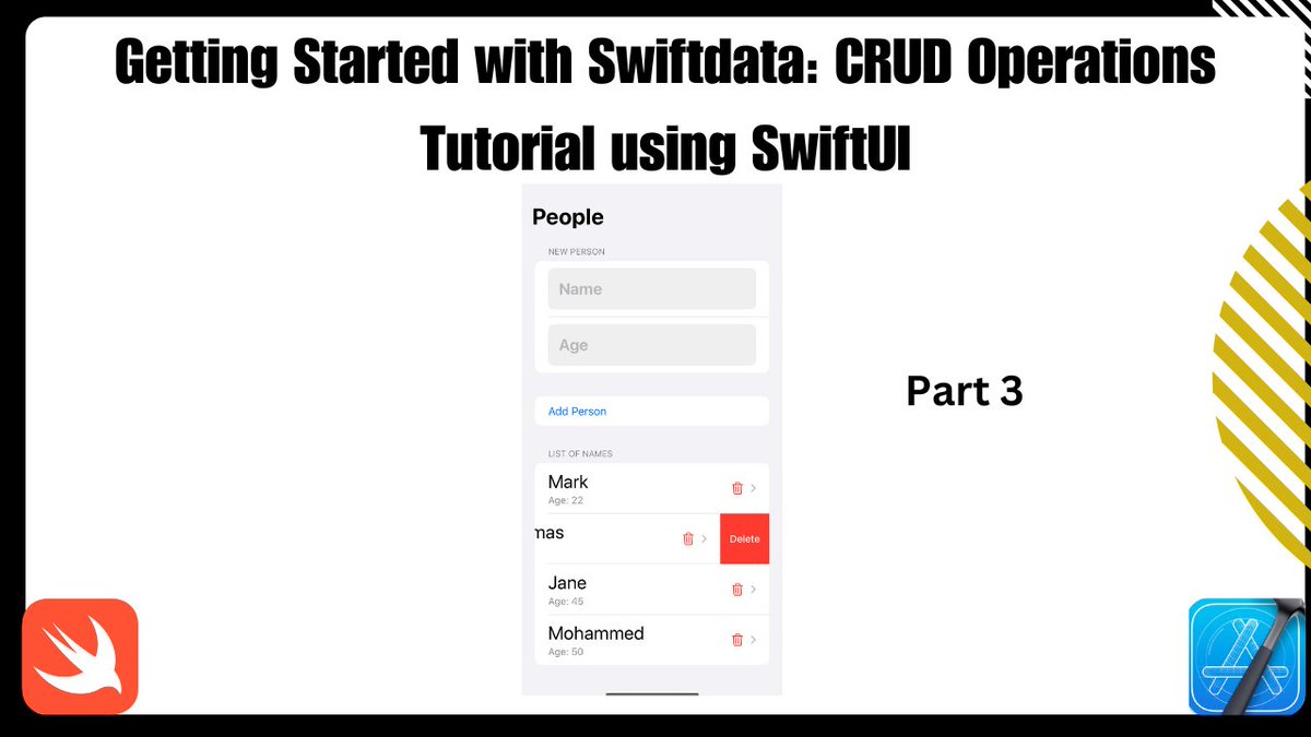 SwiftUI Tutorial: Using SwiftData for CRUD to Build a Contact List in iOS and Xcode #swiftui #swift #iosDeveloper

youtu.be/78BgD_gyL8U