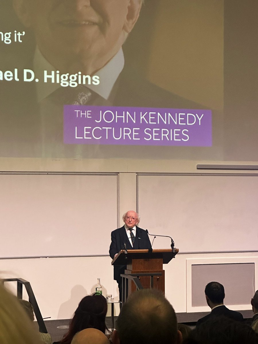 Wonderful evening listing to the inaugural lecture of this series given by @PresidentIRL at the University of Manchester. President, poet, sociologist, champion of human rights and so much more.