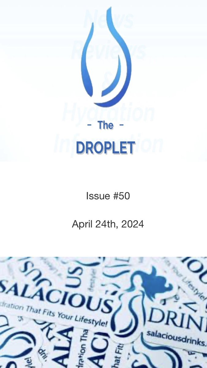 Issue # 50 - we dive into the fascinating concept of water stores, explore the uniqueness of salaciousdrinks.com
•
Link in the bio for more News, Reviews & Hydration Information 

#thedroplet #newsletter #WellbeingWednesday