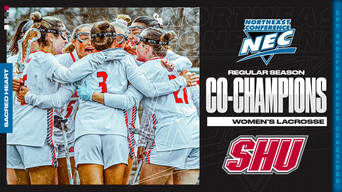 𝗕𝗔𝗖𝗞-2️⃣-𝗕𝗔𝗖𝗞! 🥍❤️ @SHUWomensLax has claimed a share of the regular season 👑 for the 2nd-straight season! With today's win vs. CCSU, the Pios have also earned the 🔝 seed & home field advantage in the @necwlax Tournament for the 2nd time in as many years. #NECWLAX