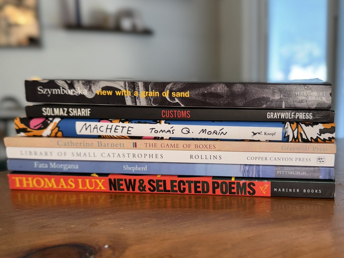 Used book haul (poems on poems on poems)