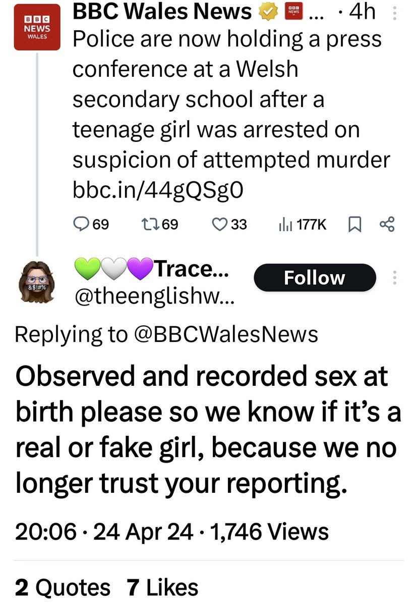 This is indicative of the replies to this post about the stabbing in Ammanford. This is what Rowldemort and her fucked up accolytes have enabled.