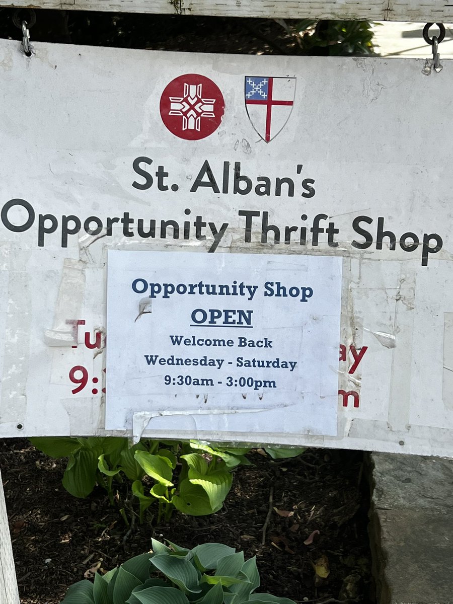 There are lots of second-hand things to find at St. Alban’s Opportunity Thrift Shop. 
It’s just south of the National Cathedral at 3001 Wisconsin Avenue.