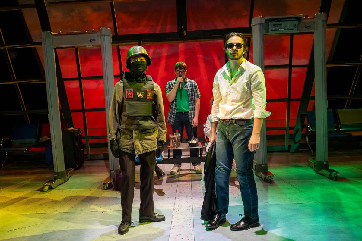 Don't miss 'Are We At War Yet?' play by Mikhail Durnenkov. It deals with fear of war, propaganda, and society's fragility in a darkly comedic way. Catch it before it's gone - only 3 more chances → go.umd.edu/tdpsareweatwar