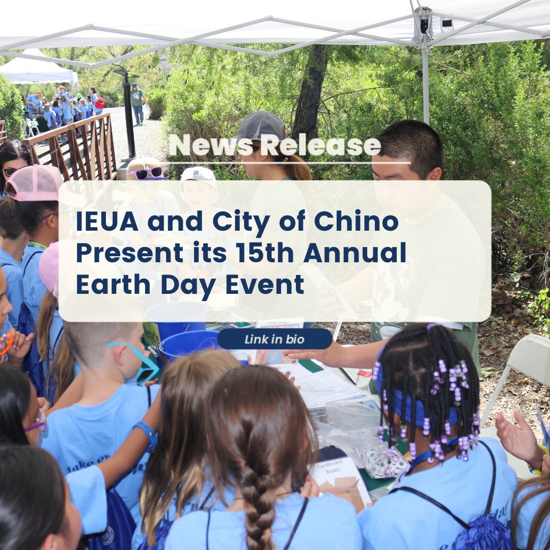 IEUA and City of Chino Present its 15th Annual Earth Day Event. Read the full press release here – ieua.org/news-events/.