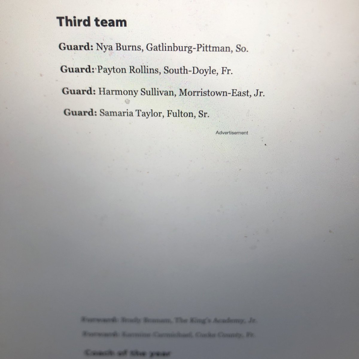 Excited to be named one of the 18 girls on the Knox news all-prep xtra team. Honored to be one of 3 freshman out of the 18 girls to make the list!! Ready to have a great AAU season and then back at it for sophomore year!!! @SDHS_LadyKeesBB @ETAThunder @ETA2025Sizemore @prepxtra