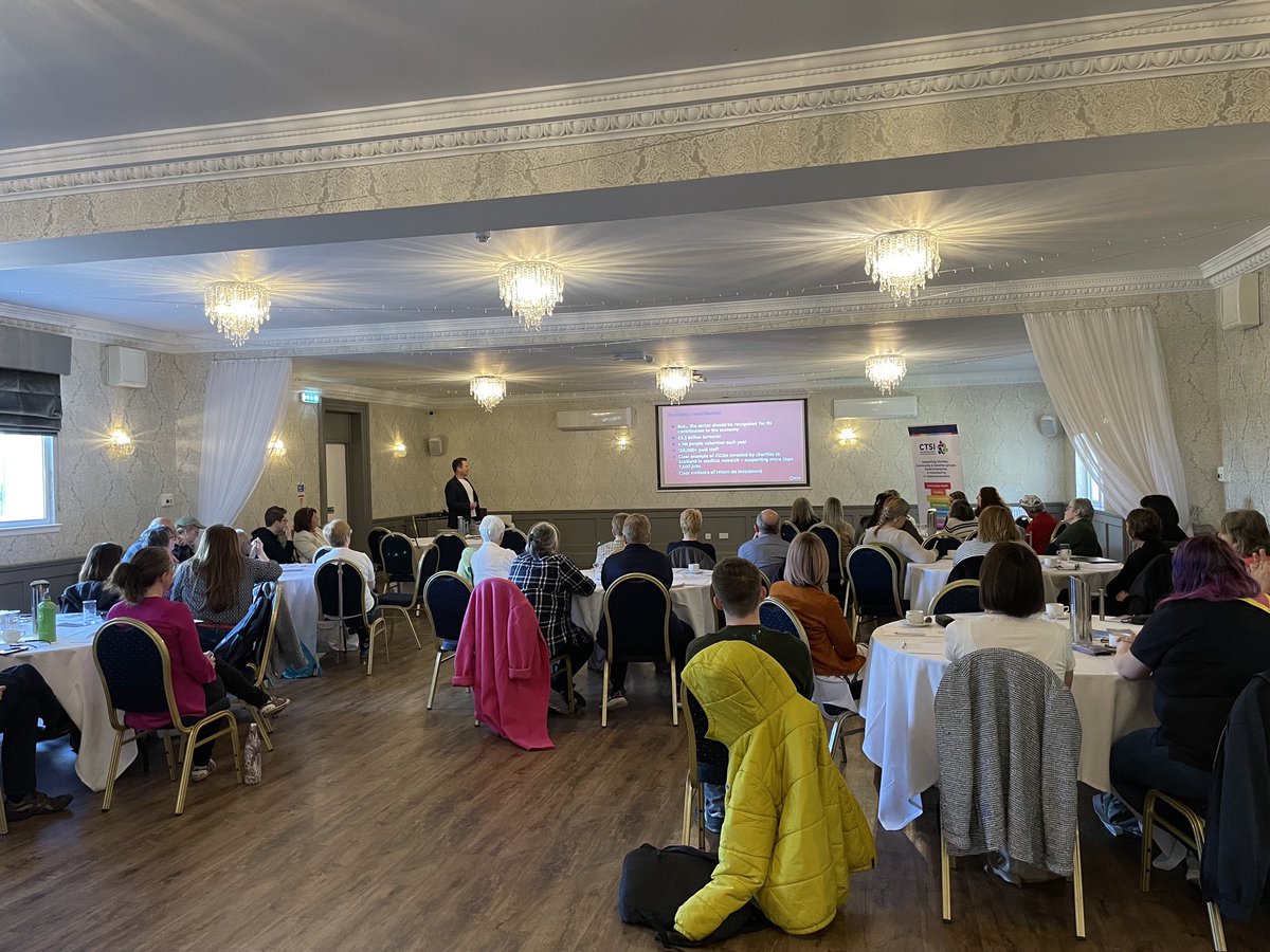 Over 40 third sector groups attending today - lovely to hear from new groups like Light up Tullibody and Changing Colours @hawkhillcc & ones we have not seen for a while like Cochrane Foundation - next date is 21st May @TullibodyT @clacksCTSI @ForthValleySEN