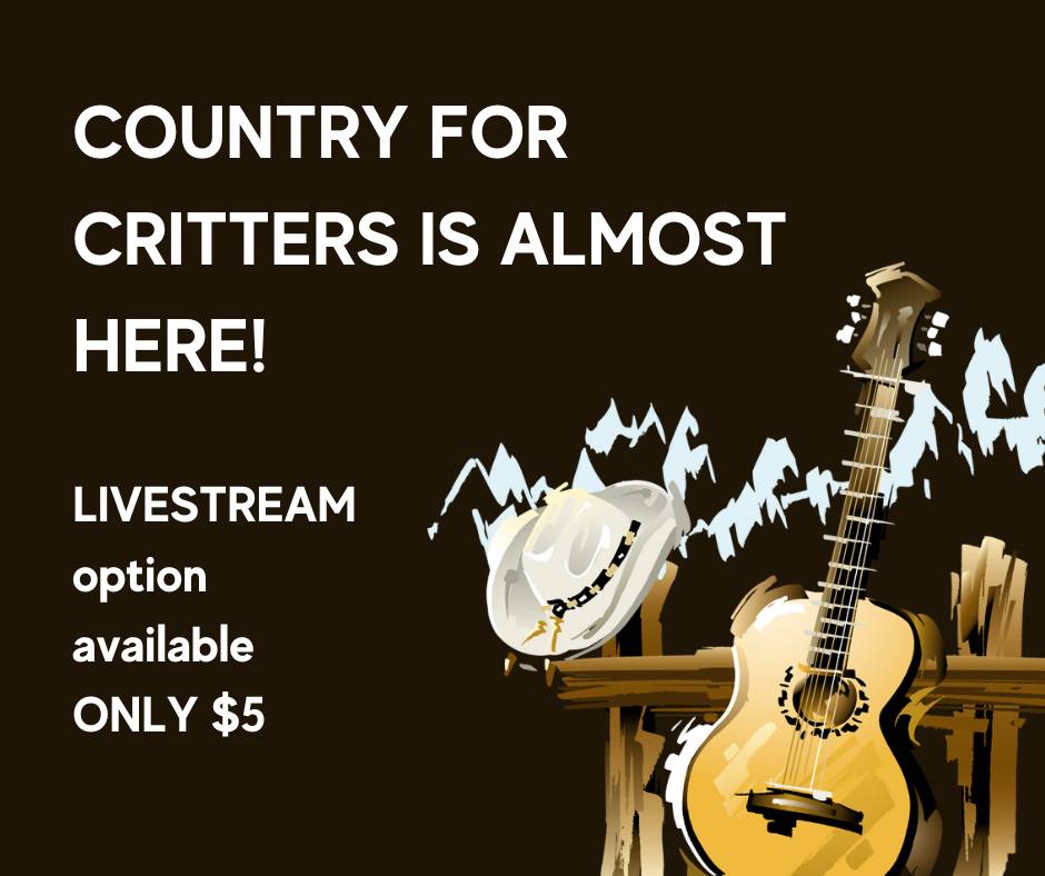 Event Alert!! This is your reminder about @SponsorEnergy Energy's 'Country for Critters' fundraiser Sunday the 28th. There will be music by the amazing Garrett Gregory , food, raffles, and fun, all for a good cause! Get your tickets while they last! eventbrite.ca/e/country-for-…