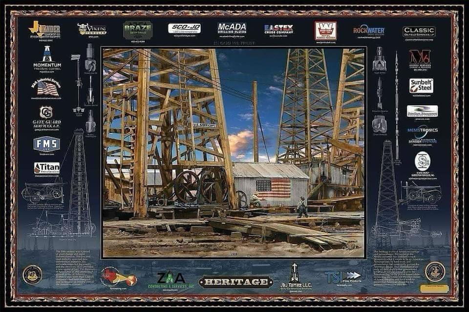 “Heritage” print 24” x 30“ print to purchase head to crouchHistoryArt.com in the Oil And Gas section on page 3 #oilandgasconvention2024 #oilandgasassociation #FuelingTheFuture #fuelingamerica