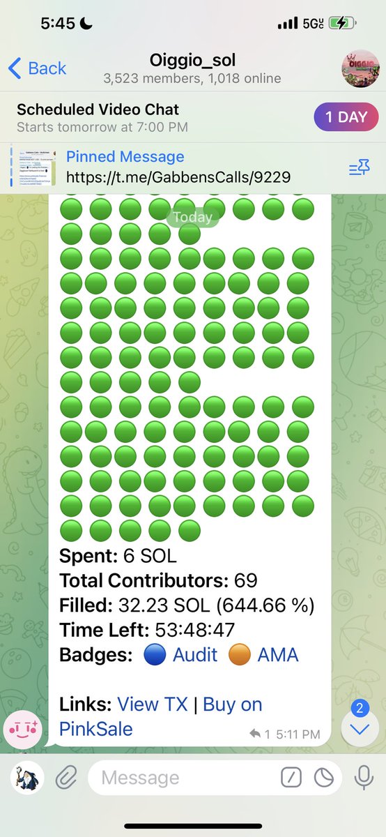 🎮🚀 Introducing Oiggiosol /$oiggio Coin - Your Gateway to play to Earning! 🚀🎮

🔥Anyone who join with 1 sol or more will get double in rewards at the game🔥

🚀 Join Presale on PinkSale:
pinksale.finance/solana/launchp…

🌐 Web:oiggiosol.com
✈️Tg: t.me/oiggio_so