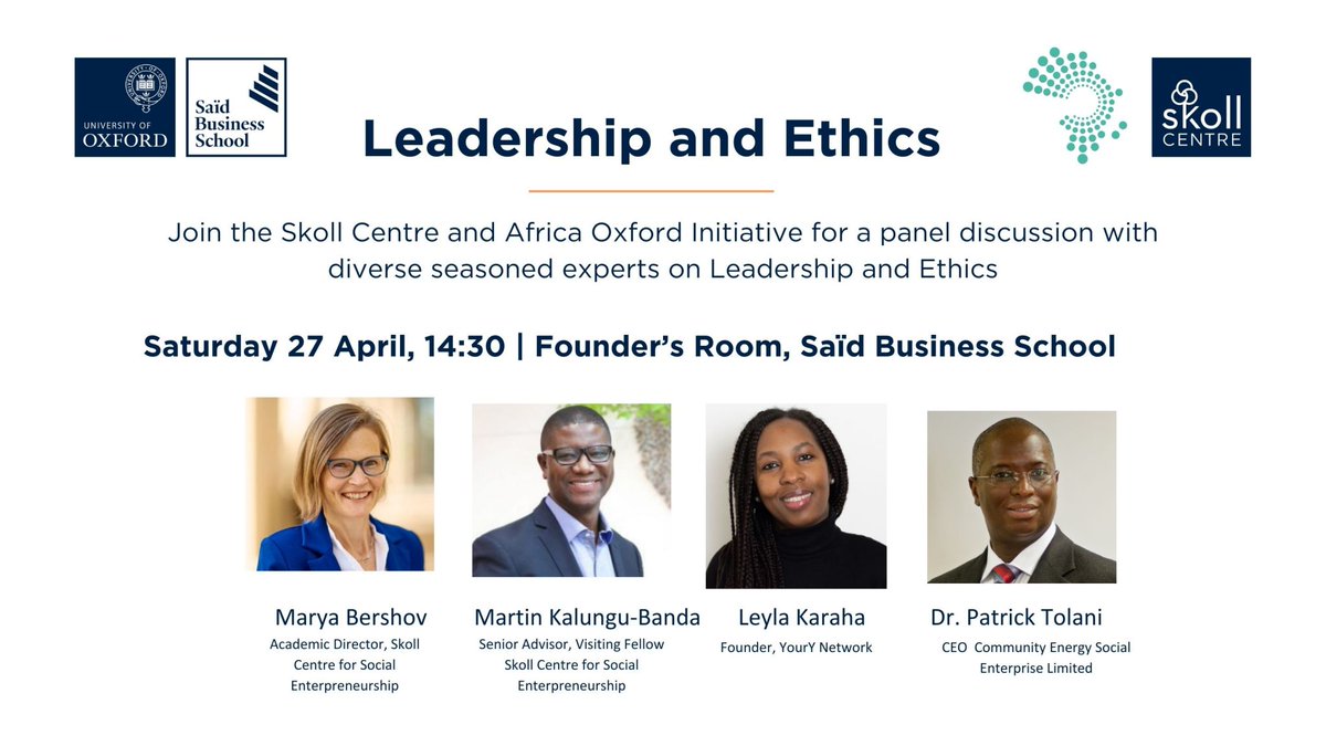 I'm super excited to be on the panel at this upcoming event in @OxfordSBS Join us if you are around @UniofOxford eventbrite.com/e/leadership-a… #SocEnt #socentIRL